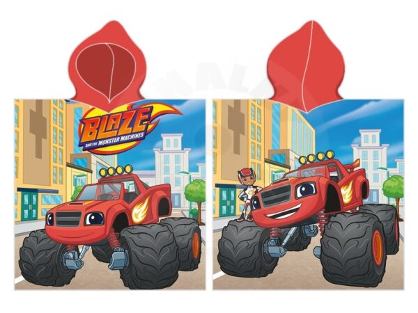 Carbotex Dětské pončo 55x110 cm - Plamínek a čtyřkoláci Monster Truck