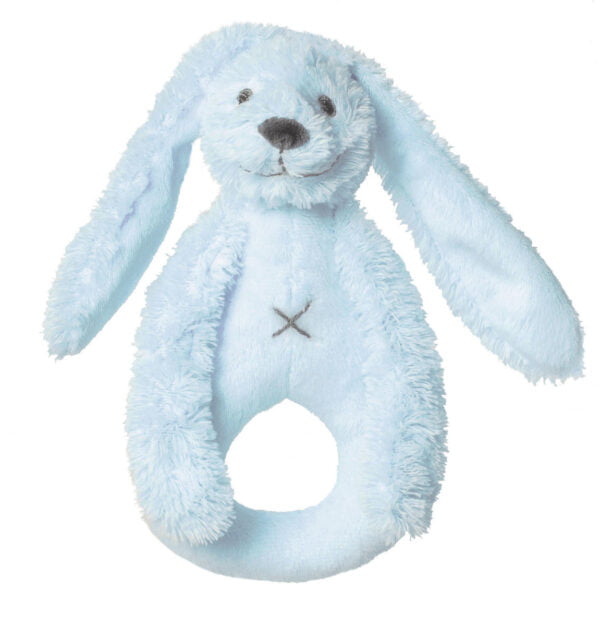 Chrastítko králíček Richie plyšový světle modrý 18 cm 0+
