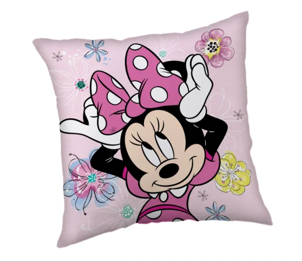 Jerry Fabrics Dekorační polštářek 35x35 cm - Minnie "Pink bow 02"