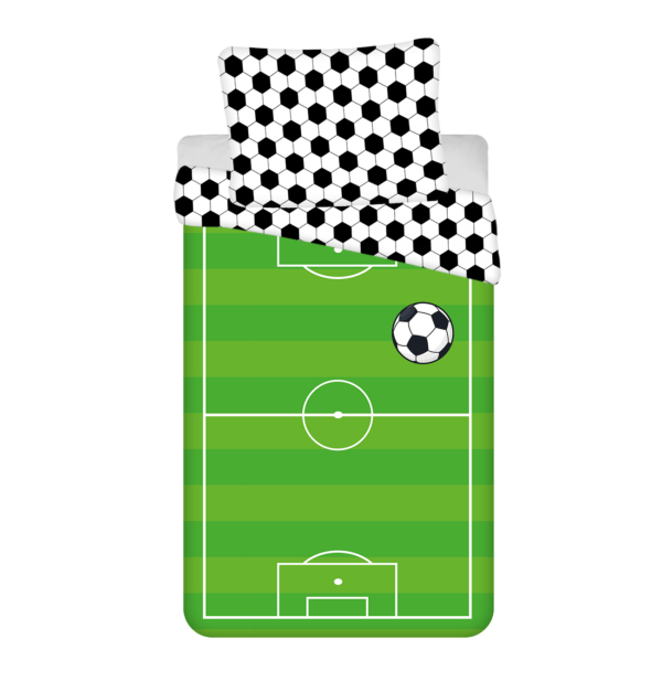 Jerry Fabrics Bavlněné povlečení 140x200 + 70x90 cm - Fotbal "Green 02"