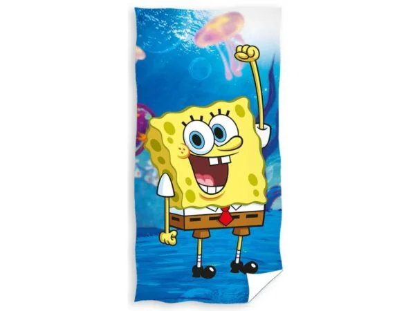 Carbotex Bavlněná froté osuška 70x140 cm - Sponge Bob Veselá houba