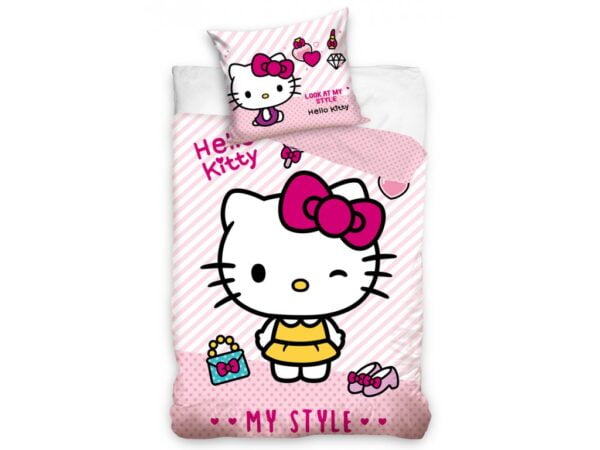 Carbotex Bavlněné povlečení 140x200 + 70x90 cm -  Hello Kitty My Style