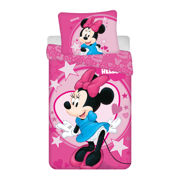 Jerry Fabrics Povlečení z mikrovlákna 140x200 + 70x90 cm - Mickey a Minnie "Hello"