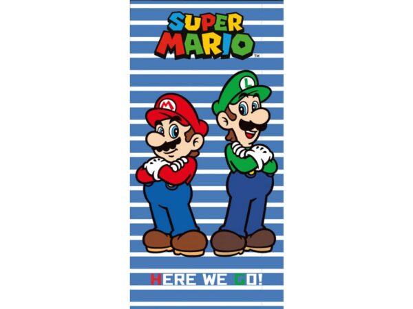 TipTrade Bavlněná froté  osuška 70x140 cm - Super Mario a Luigi