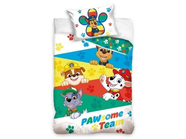 Carbotex Povlečení do postýlky 100x135 + 40x60 cm - Tlapková Patrola Pawsome Team