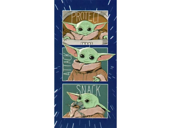 TipTrade Bavlněná froté osuška 70x140 cm - Baby Yoda - Snack