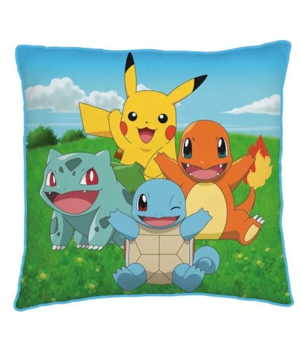 Halantex Dekorační polštářek 40x40 cm - Pokémon Kanto Starters