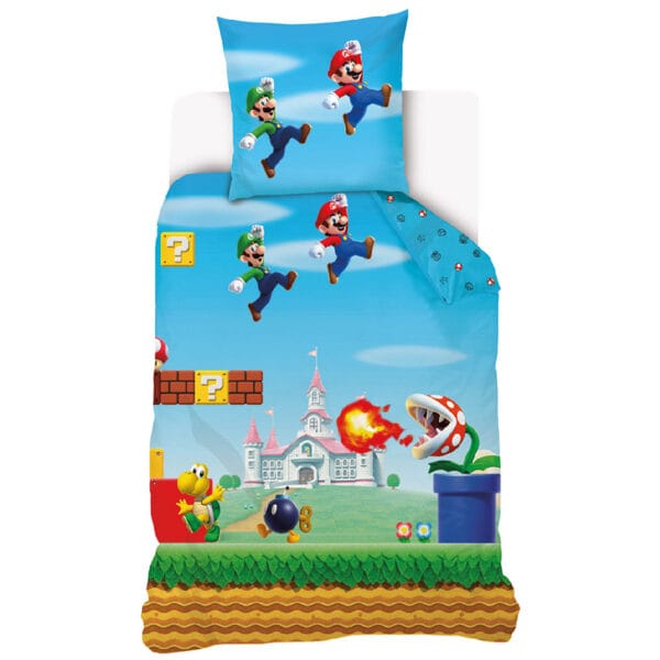 TipTrade Bavlněné povlečení 140x200 + 70x90 cm - Super Mario Bros